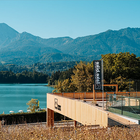 Ausblick auf den Faaker See vom Pumptrack