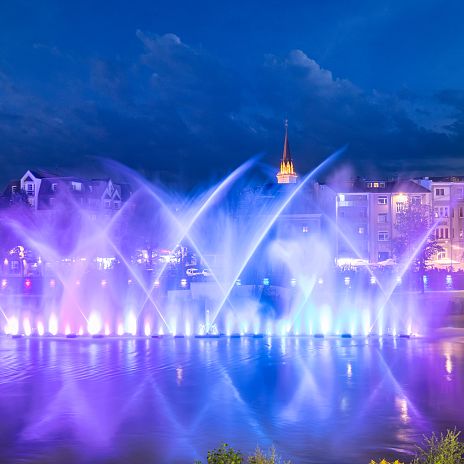 Wasserspiele auf der Drau