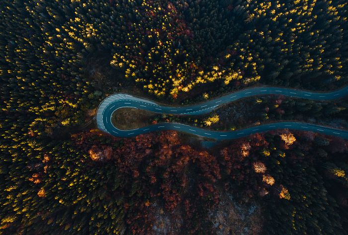 Dobratsch Alpine Road Drone